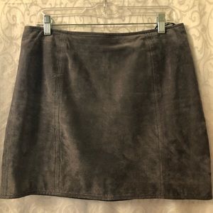 Blank NYC Gray Suede Miniskirt